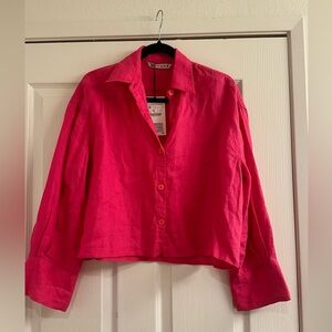 Zara Pink Button Down Shirt
